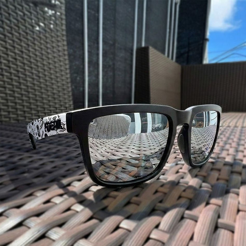 Quinn | Gafas de Sol Polarizadas - Plata/Calavera