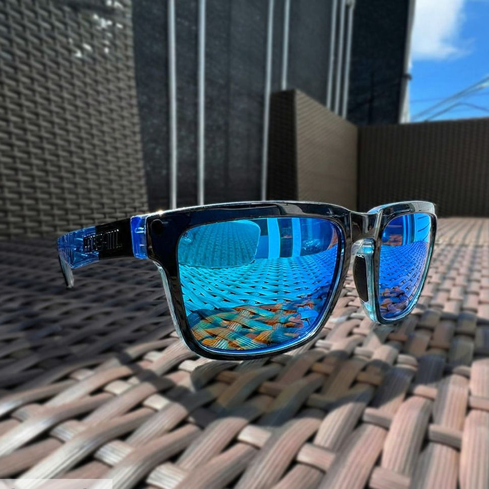 Solene | Gafas de Sol Polarizadas - Azul/Azul-Negro