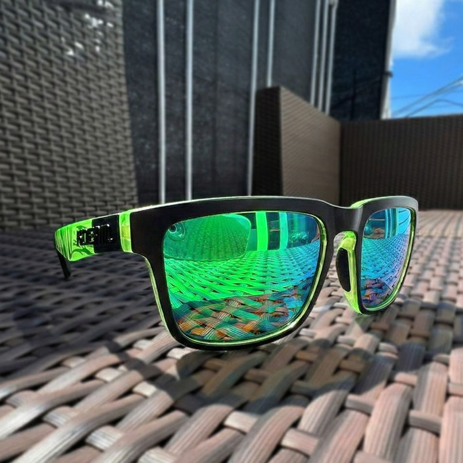Solene | Gafas de Sol Polarizadas - Verde/Verde-Negro