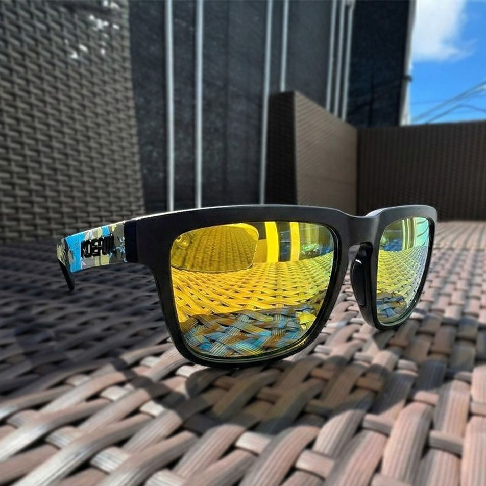 Solene | Gafas de Sol Polarizadas - Dorado/Gráfico
