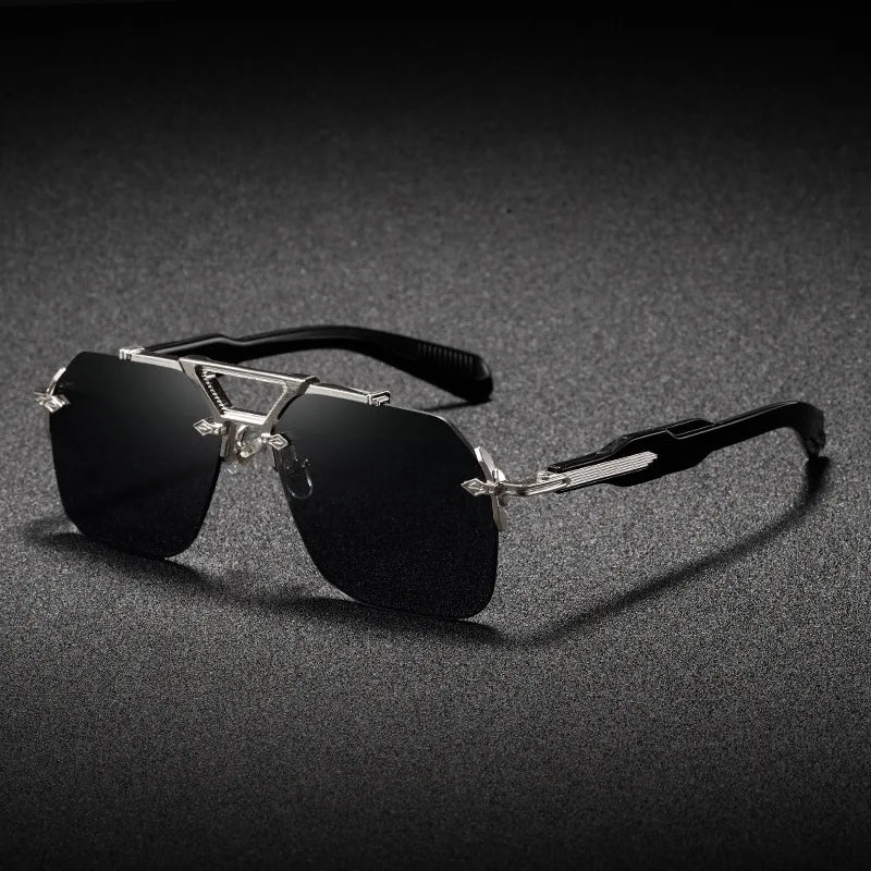 Magnus | Gafas de Sol Aviador de Lujo - Humo Plateado