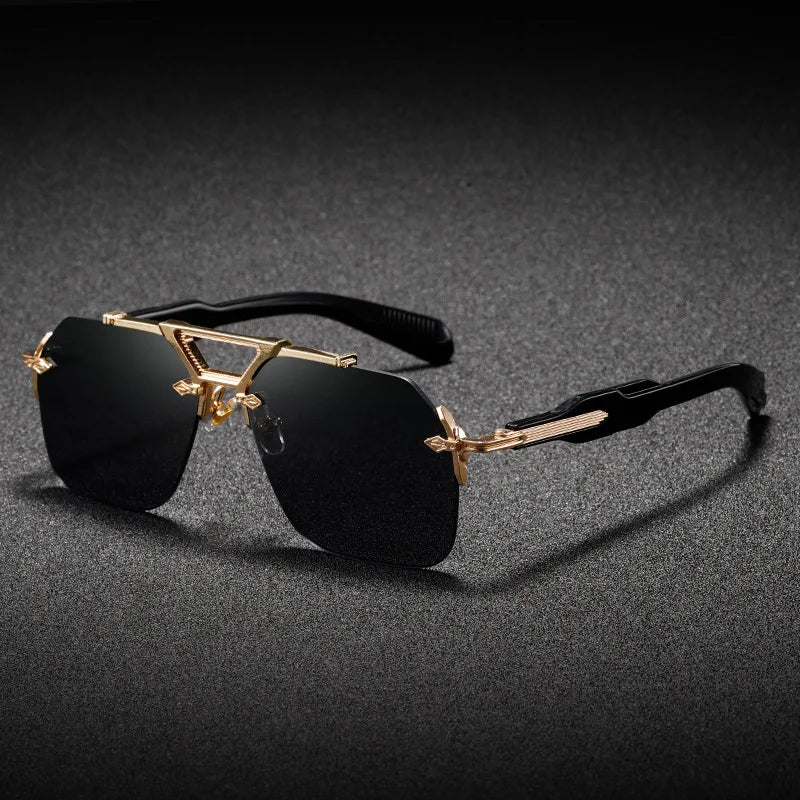 Magnus | Gafas de Sol Aviador de Lujo - Ceniza Dorada