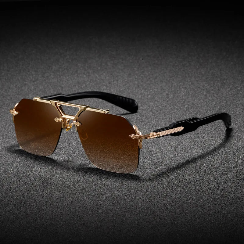 Magnus | Gafas de Sol Aviador de Lujo - Degradado Marrón