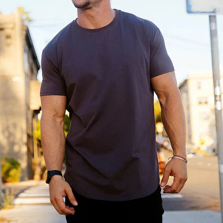 Camiseta Cruz | Informal y Moderna - Gris oscuro