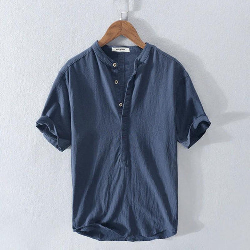 Camisa Ivo de Verano | Frescor y Confort para Días Calurosos - Azul oscuro