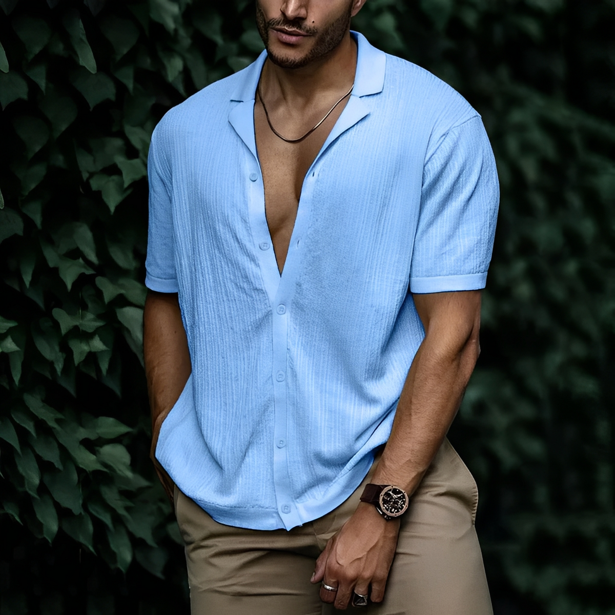 Camisa Milo de Verano | Corte Moderno y Frescor Agradable - Azul