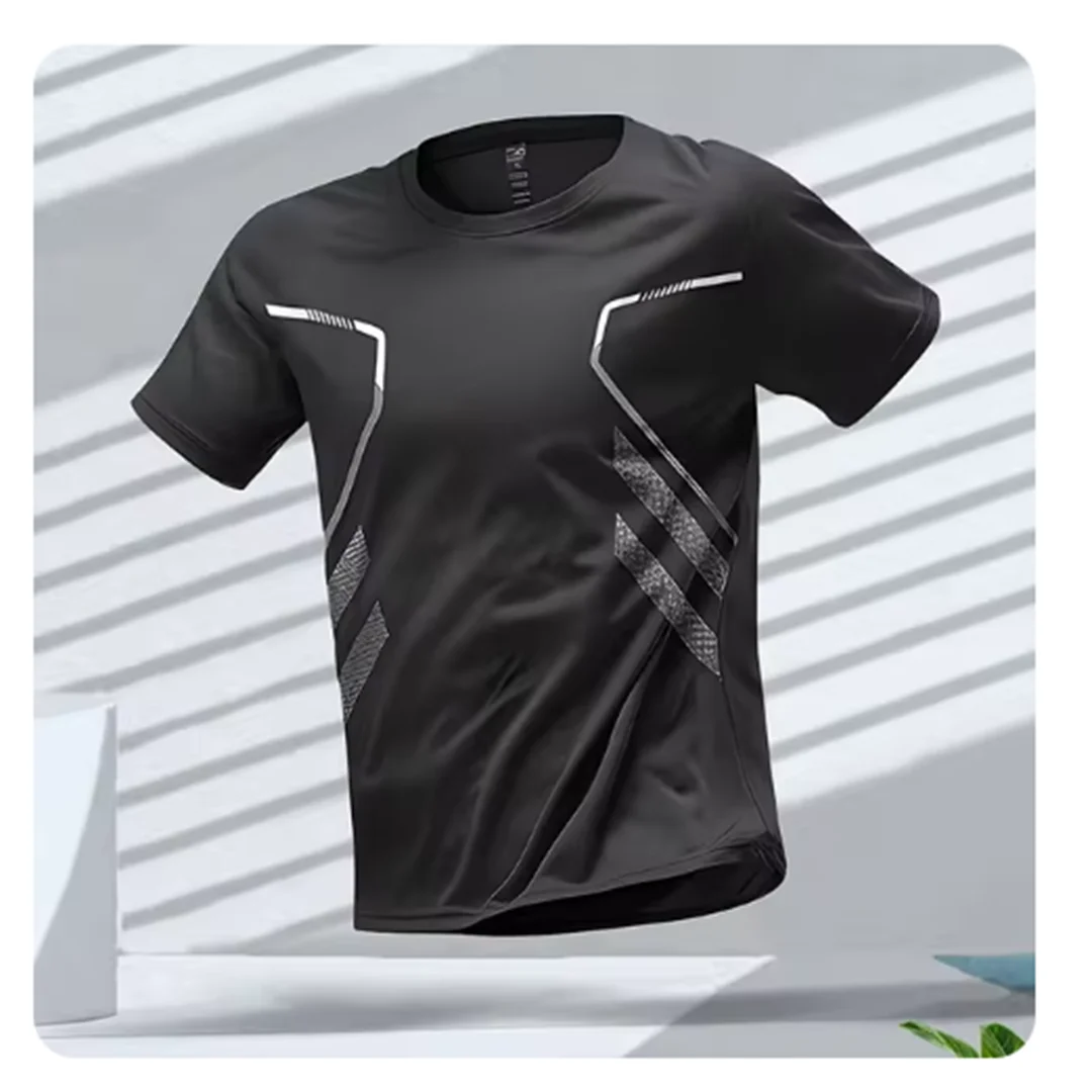 Camiseta Zane Deportiva | Manga Corta y Transpirable - Negro