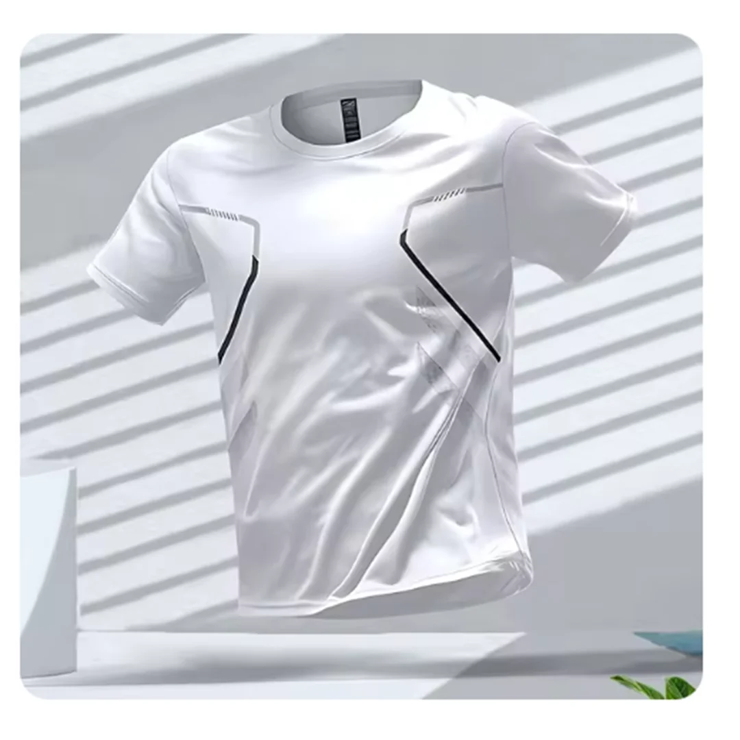 Camiseta Zane Deportiva | Manga Corta y Transpirable - Blanco