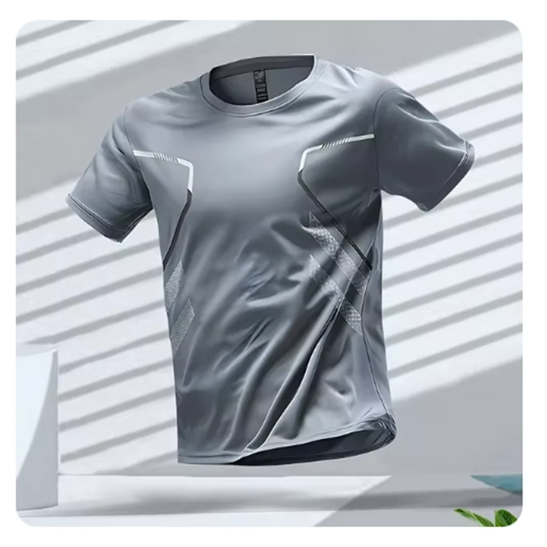 Camiseta Zane Deportiva | Manga Corta y Transpirable - Gris