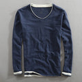 Sudadera Foster | Cuello Pico y Confort de Manga Larga - Azul