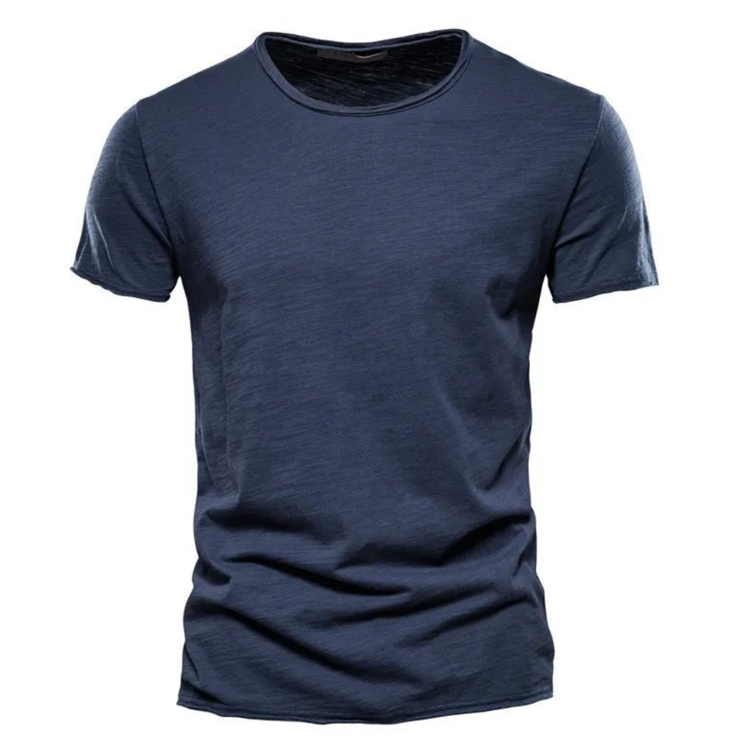 Camiseta Hugo | Básica Clásica y Cómoda para el Día a Día - Azul oscuro