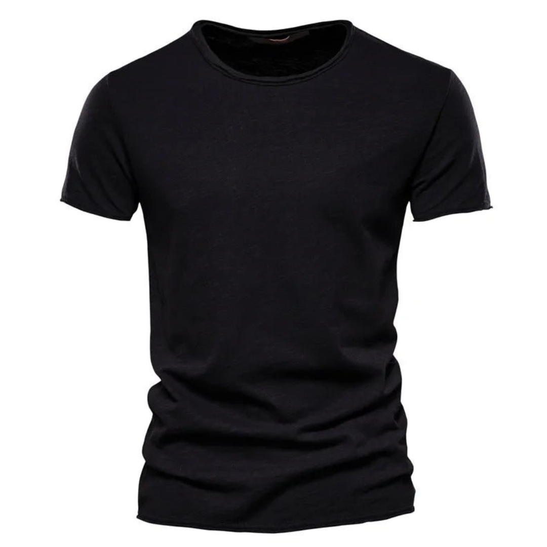 Camiseta Hugo | Básica Clásica y Cómoda para el Día a Día - Negro