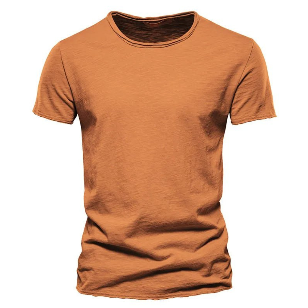 Camiseta Hugo | Básica Clásica y Cómoda para el Día a Día - Naranja
