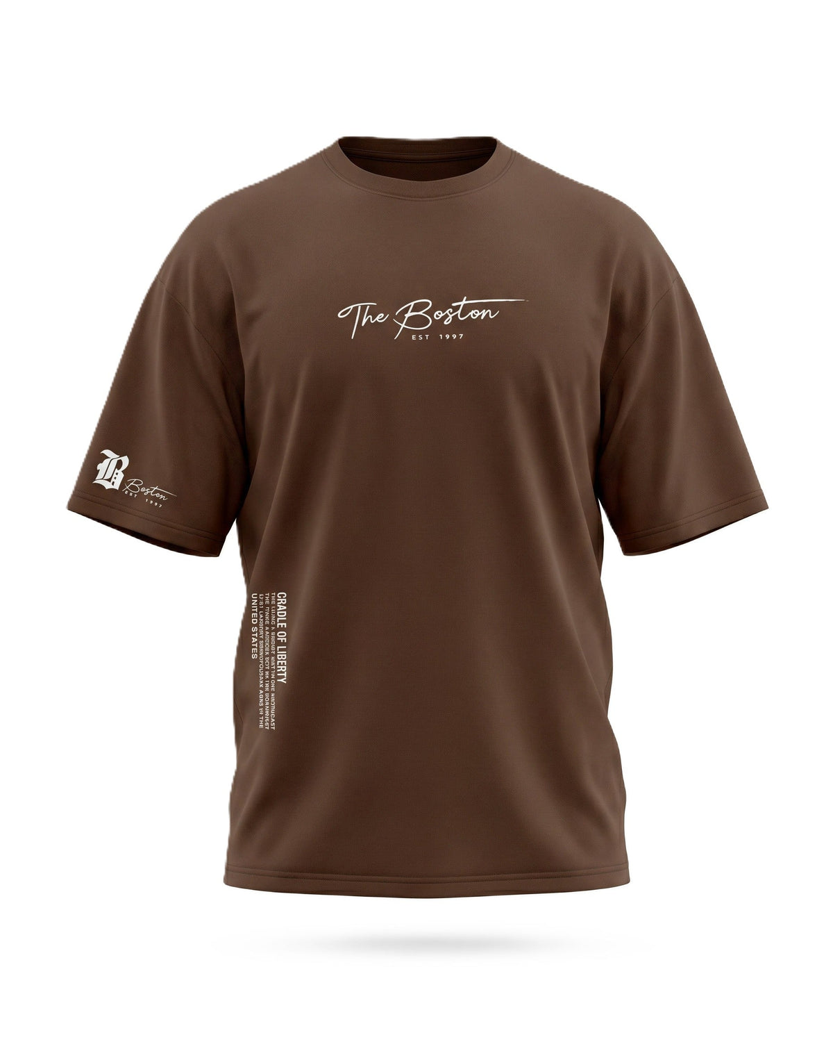 Camiseta Tate Oversize | Estampado Gráfico con Estilo Universitario - Marrón