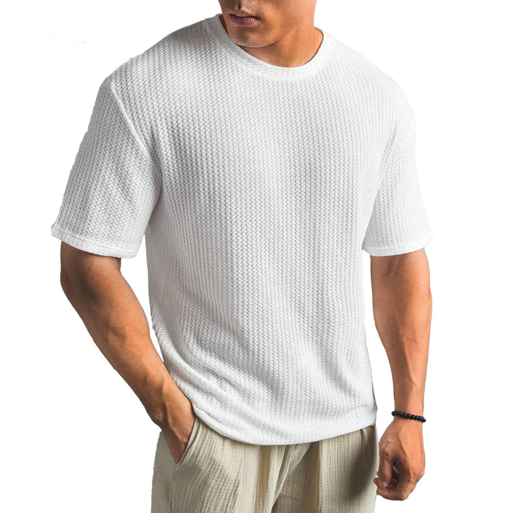 Camiseta Nash | Textura con Relieve y Confort Transpirable - Blanco