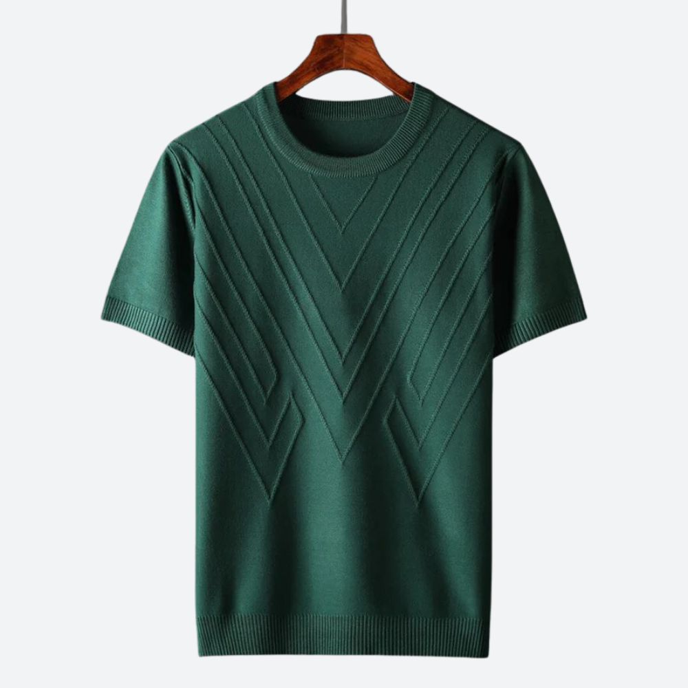 Camiseta Otis de Punto Texturizado | Diseño con Relieve y Confort Transpirable - Verde