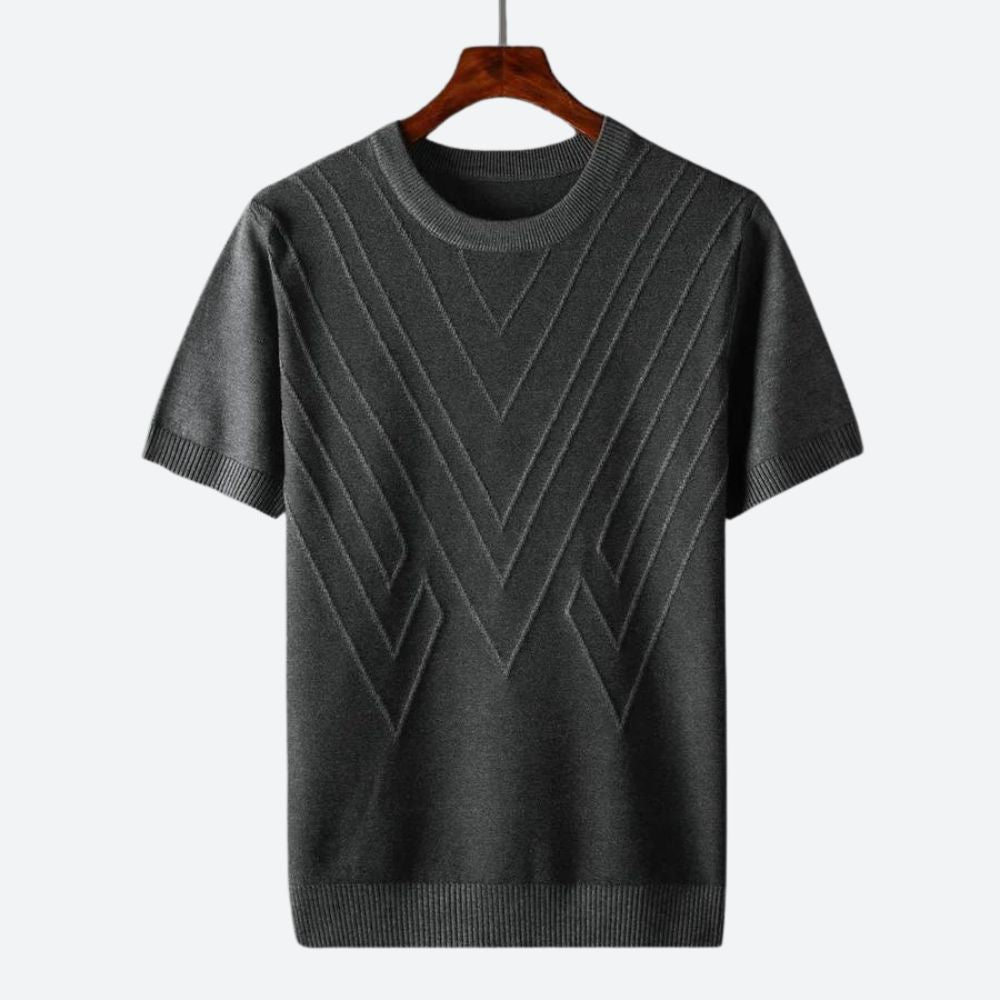 Camiseta Otis de Punto Texturizado | Diseño con Relieve y Confort Transpirable - Gris