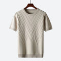 Camiseta Otis de Punto Texturizado | Diseño con Relieve y Confort Transpirable - Albaricoque