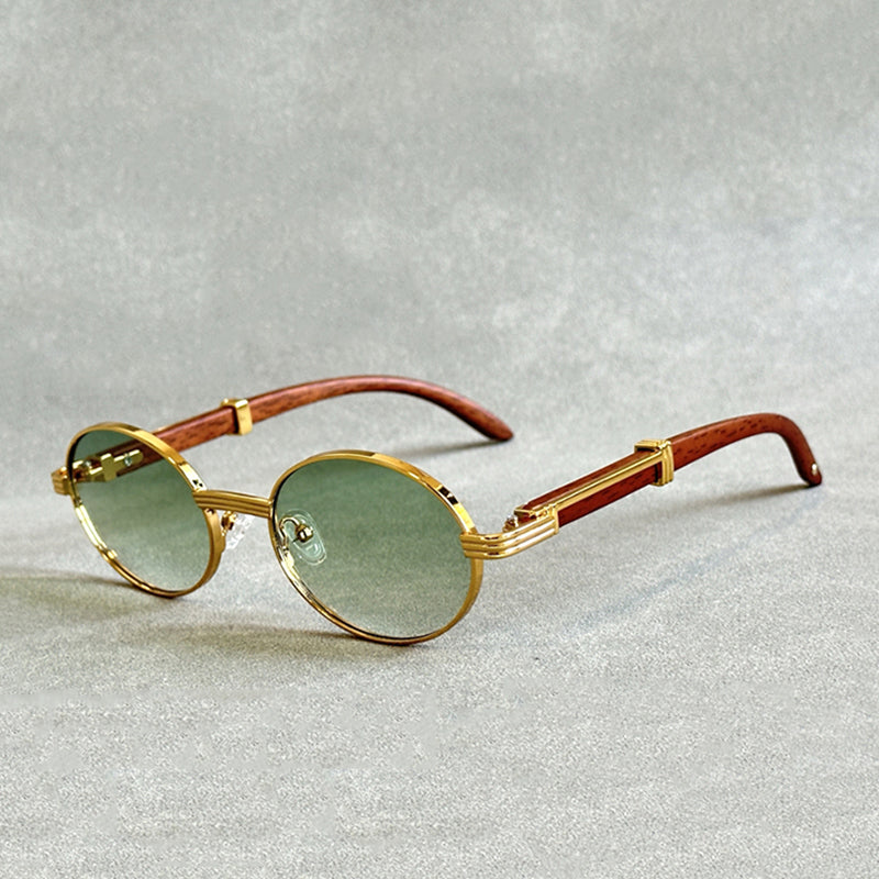 Emerson | Gafas de Sol de Madera con Lentes Degradadas - Verde