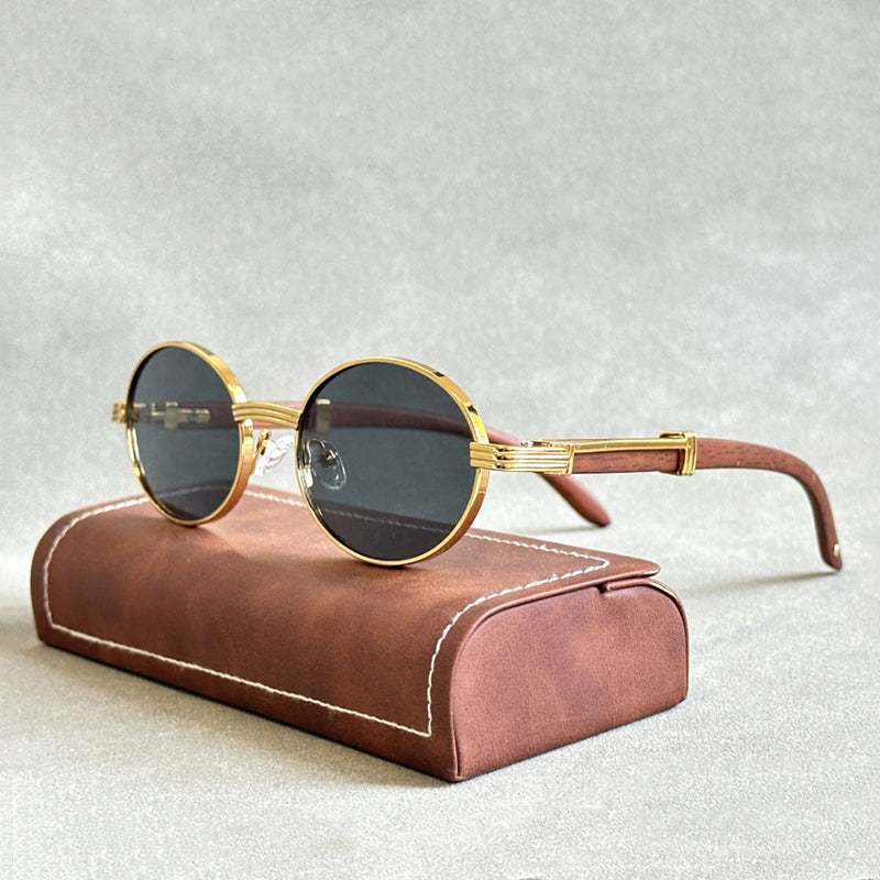 Emerson | Gafas de Sol de Madera con Lentes Degradadas - Negro