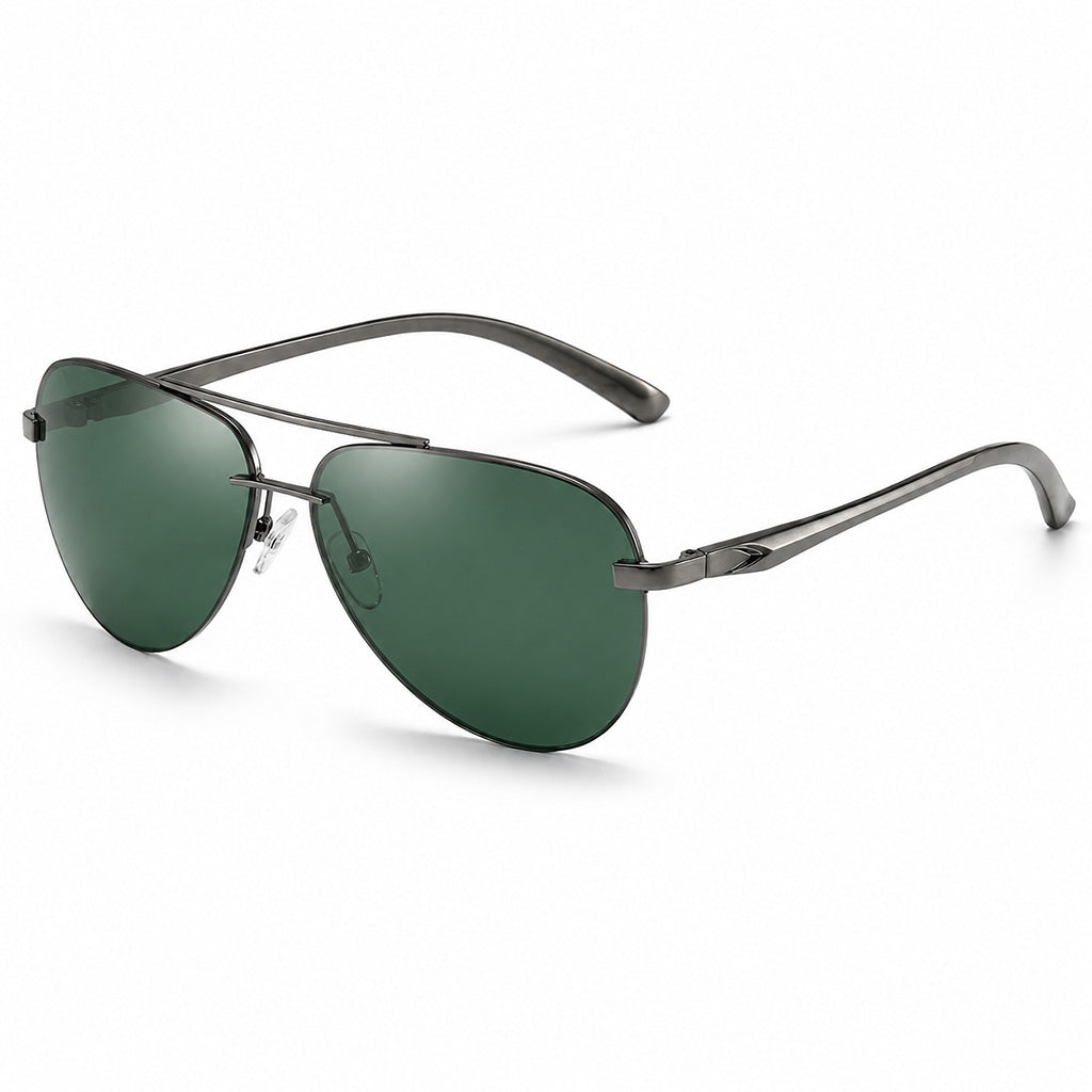 Marin | Gafas de Sol Aviador Polarizadas - Verde Transparente