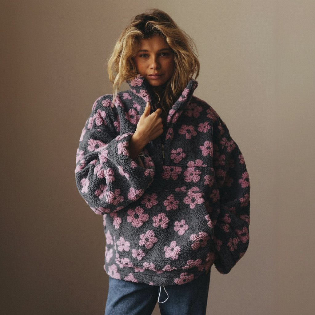 Susana | Polar de flores abrigado