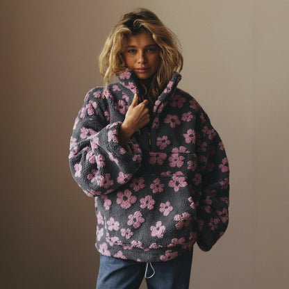 Susana | Polar de flores abrigado