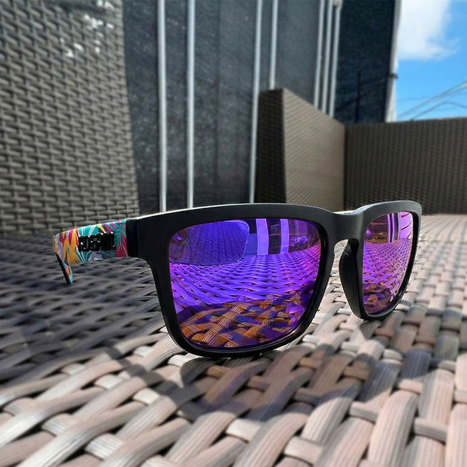 Solene | Gafas de Sol Polarizadas - Lila/Gráfico