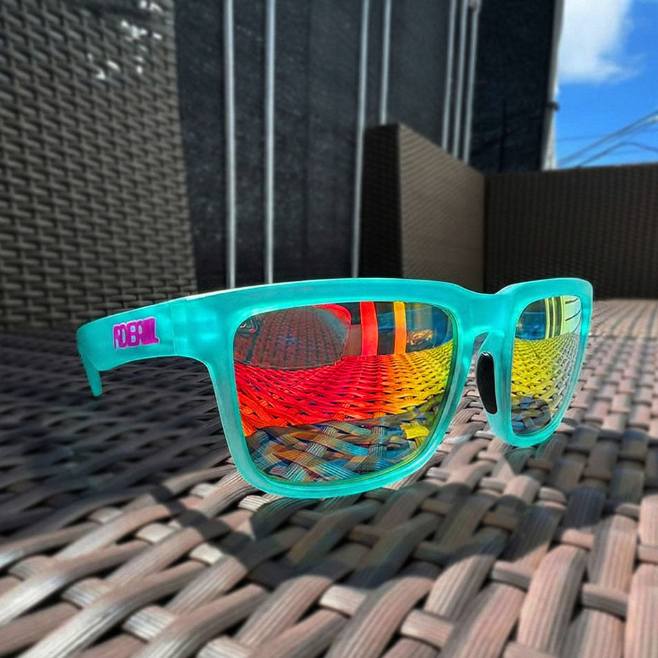 Solene | Gafas de Sol Polarizadas - Arcoíris/Azul Hielo