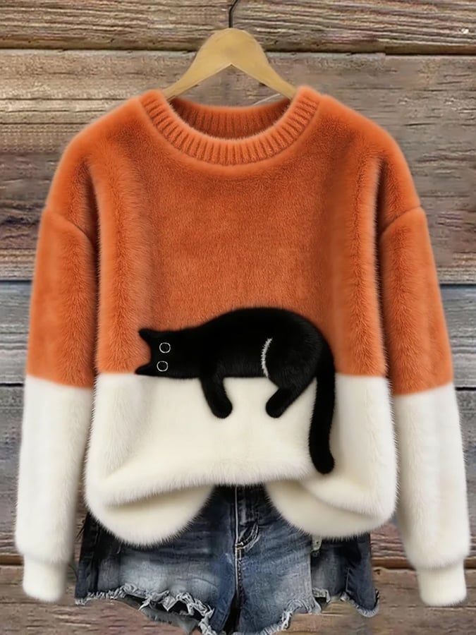 NINA | Jersey de mujer con estampado de gato