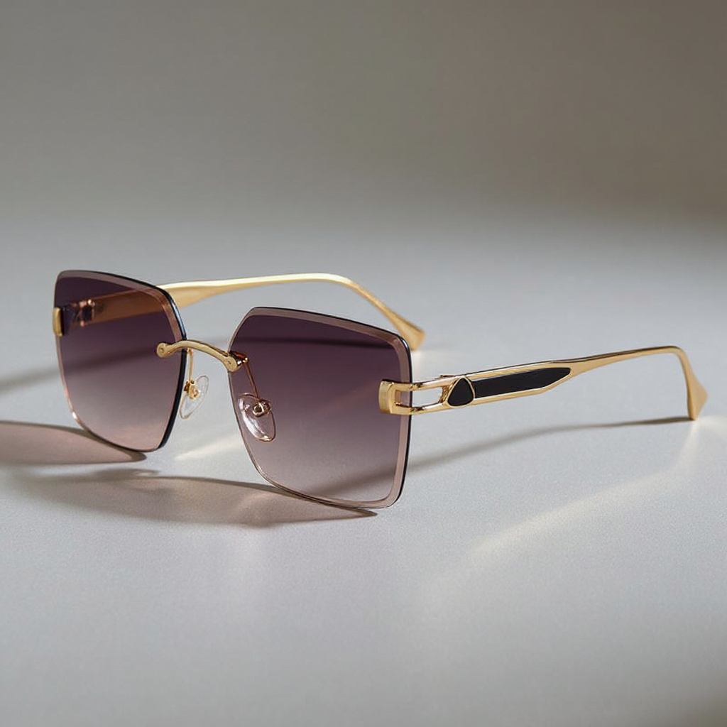 Bastian | Gafas de Sol Statement Sin Montura - Marrón Siena