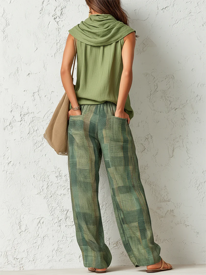 Paloma - Conjunto de Blusa Boho y Pantalón Ancho