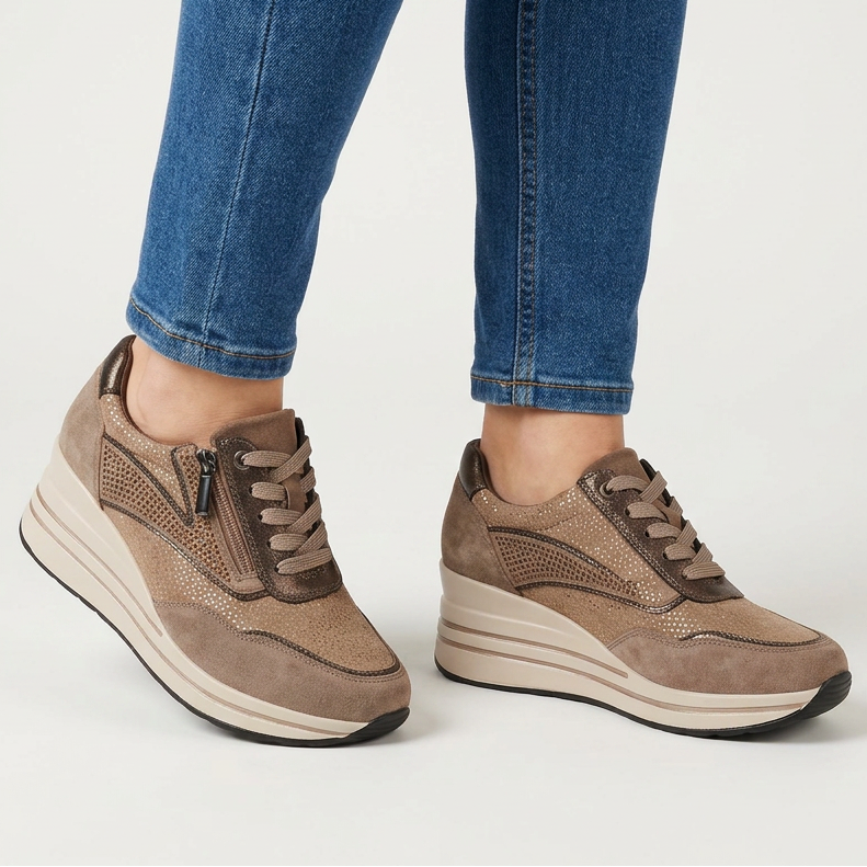 TATIANA - Zapatillas de Mujer con Cuña Amortiguada